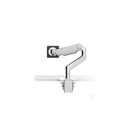 Humanscale M8.1-Single Mtr, Clamp Mt (Alum/Wht) Q-M81CMWBTB